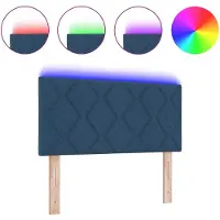 vidaXL LED Hoofdbord Blauw Stof