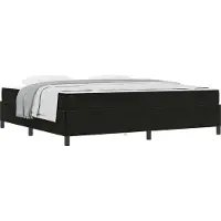 vidaXL Bedframe met matras Zwart 200 x 200 cm Stof
