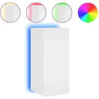 vidaXL Tv-wandmeubel met LED-verlichting 30,5x35x70 cm wit