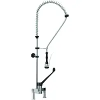 Monolith - Professionele Horeca kraan - Voorspoeldouche - mengkraan - RVS / INOX spoelkraan - 38x23x107 cm (DxBxH) - 6 kg - 6800