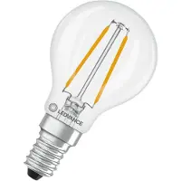 Ledvance LED Filament Kogellamp E14 - 1.8W 250lm 2700K 230V - Ø45mm - Geschikt voor vitrinekasten, decoratieve lampen, bijzettafels