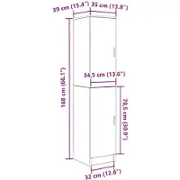 vidaXL Bureau met plank met opslag met de deur 2 st Oudhout