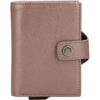 Valenta - Echt Leren Portemonnee - Pasjeshouder Uitschuifbaar - Koper Metallic - max 12 pasjes, briefgeld en muntgeld - RFID NFC - incl. Luxe Cadeaubox