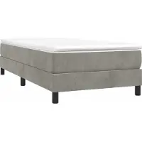 Syfax Boxspring met matras fluweel lichtgrijs 100x200 cm