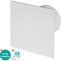 Awenta Silent badkamerventilator 100 mm – Timer en vochtsensor – Terugslagklep – 75 m³/h – Mat wit