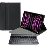 Mobilize Tablethoes geschikt voor Apple iPad Pro 11 Inch (2025) Hoes | Detachable Bluetooth Keyboard QWERTZ Bluetooth Toetsenbord Bookcase - QWERTZ - Zwart