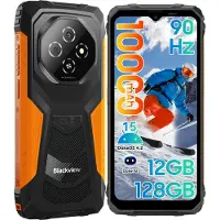 Blackview FORT 1 outdoor smartphone, zonder abonnement, 12+128GB, 10000mAh, 6,56 inch, Android 15, NFC, 390g, dual SIM, vingerafdruksensor, IP69K, 90Hz