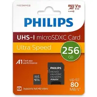 Philips Micro SDXC geheugenkaart / class 10 / UHS-I / A1 / inclusief adapter (256GB)