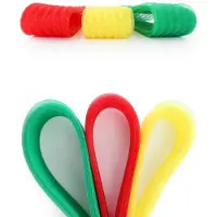 Partyxplosion Decoratie tule 2,5 cm rood, geel en groen 6 meter