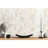 Living Walls Drawn Into Nature - Wit - Planten Behang - 394291