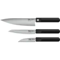 Fissler ProCut 001-029-03-000/0, 3-delige messenset met koksmes, universeelmes, en officemes