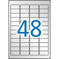 APLI étiquettes argentés 45,7x21,2 laser copieur 10066
