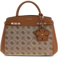 GUESS Handtas 'Satchel Bag Latte Logo' lichtbruin