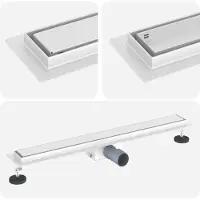 vidaXL 2 in 1 Doucheafvoer Zilver 70 cm Roestvrij staal 304