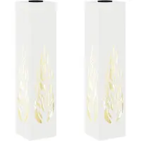 vidaXL Zonnepaneel LED straatlamp, 2 stuks, warm wit licht, 18 x 18 x 80 cm