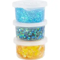 Creativ Company - Sequin Clay, blauw/groen harmonie, 3x60 gr/ 1 doos