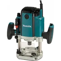 Makita Elektrische bovenfrees, RP1803FX01, geschikt voor professioneel timmerwerk, met een 1650W motor, precieze diepte-instelling, softstart en een ergonomisch ontwerp.