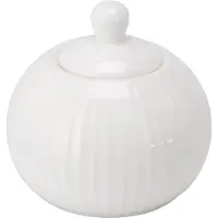 Excellent houseware Suikerpot Met Deksel Porselein Doos A 6 Wit wit Porselein