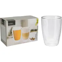 Excellent houseware Koffie- Theeglas Dubbelwandig 2st Transparant transparant Glas Koffie-