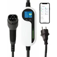 LDY Loady verstelbare mobiele thuislader met app - type 2 - schuko