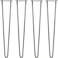 Monster Skiski hairpin tafelpoten - staal - 4x71cm - 2 staven 10mm