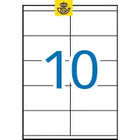 APLI witte etiketten ft 105 x 57 mm (b x h), 1.000 stuks, 10 per blad (1278)
