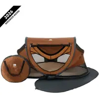 Deryan Peuter Luxe Pop-Up Campingbedje - Reisbed met Matras - Caramel