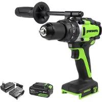 Greenworks Accuboormachine 24V - 140 Nm Max - Boormachine - 1/2-inch Broek - toerental 0-2100 tpm - 2 snelheden - Incl. 1 Accu's en 1 Snellader
