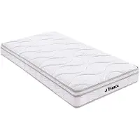 Vente-unique Set lattenbodem en verenmatras 3 slaapzones en vormgeheugen WOLKENTANZ van MORGENGOLD - 90x200 cm