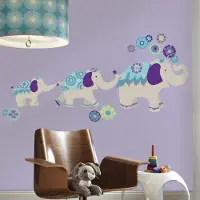 RoomMates Muurstickers - Waverly Olifant (blauw/paars) - - Wall_stickers - Multicolor - Vinyl
