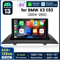 Hexinex HexinexMarket Octa-Core autoradio Geschikt voor BMW X3 E83 - Draadloos CarPlay, Android Auto, multimediaspeler, WIFI, DSP, 6GB+128GB