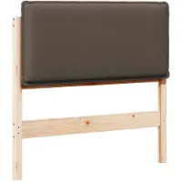 vidaXL Gestoffeerd hoofdbord Natuurlijk en Licht Grijs 75 cm