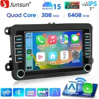 Hexinex HexinexMarket Quad-Core Android 15 autoradio Geschikt voor VW GOLF 5 6 Touran Tiguan - Draadloos CarPlay, Android Auto, multimediaspeler, 2GB+64GB