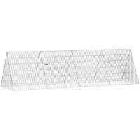 vidaXL Kippenhok zilver 215 x 55 x 55 cm Gegalvaniseerd staal