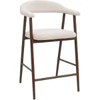 Giga Meubel Barkruk Mila Beige/Walnoot 75cm