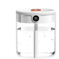 LONGZIMING -Luchtbevochtiger 2L – Stil Huishoudelijk Model met USB Aansluiting – Nachtlampfunctie & Fijne Mist – Ideaal voor Slaapkamer en Woonruimte – Wit