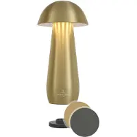 Sompex Villeroy & Boch tafellamp MODENA | 21 cm| Geborsteld goud | op accu