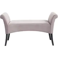 Kare design - Bankje Motley - Zilvergrijs Fluweel