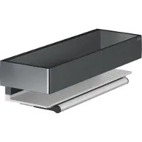 Keuco Edition 11 - Planchet met glaswisser, lengte 30 cm, zwart chroom geborsteld 11159130000