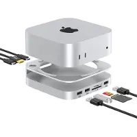 Casecentive 8-in-1 Aluminium HDMI Hub & Standaard Mac Mini M4/M4 Pro - 8720153797023