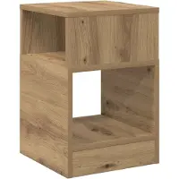 vidaXL Bijzettafel Artisan Eiken 30,5 x 30 x 45 cm Bewerkt hout