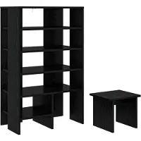 vidaXL Schoenenkast 2 st 62 x 35 x 100 cm Bewerkt hout Zwart eiken