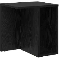 vidaXL Bijzettafel Zwart Eiken 37 x 32 x 40 cm Bewerkt hout