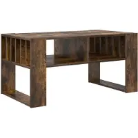 vidaXL Salontafel Rook Eiken 92 x 49,5 x 45 cm Bewerkt hout