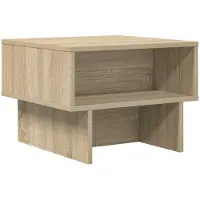 vidaXL Salontafel Sonoma Eik 48 x 46 x 35 cm Bewerkt hout