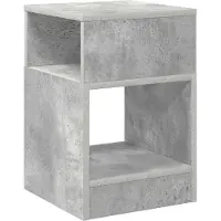 vidaXL Bijzettafel Beton Grijs 30,5 x 30 x 45 cm Bewerkt hout