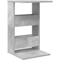 vidaXL Bijzettafel Beton Grijs 40 x 35 x 60,5 cm Bewerkt hout