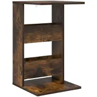 vidaXL Bijzettafel Rook Eiken 40 x 35 x 60,5 cm Bewerkt hout