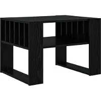 vidaXL Salontafel Zwart Eiken 66 x 49,5 x 45 cm Bewerkt hout