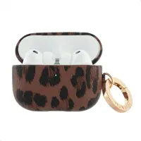 Selencia Sabi Case met panterprint voor de Apple Airpods Pro 3 - Mocha Brown